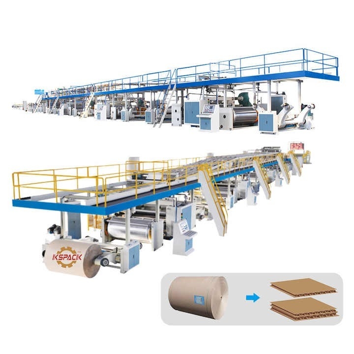 80 Speed Automation 3 Ply Corrugated Board Production Line 1600mm Width